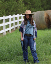Load image into Gallery viewer, This Is God&#39;s Country Tee in denim blue by American Farmgirl