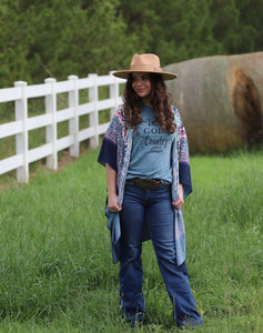 This Is God's Country Tee in denim blue by American Farmgirl