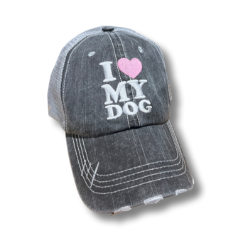 I LOVE MY DOG TRUCKER MESH CAP