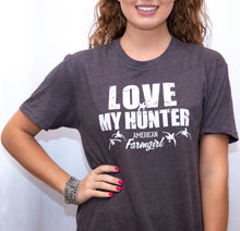 Load image into Gallery viewer, Love My Hunter short sleeve with flying ducks by American Farmgirl